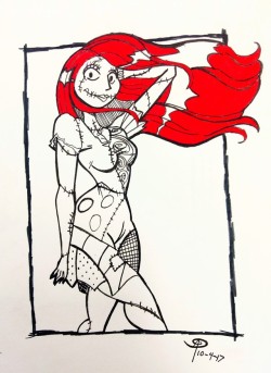 Chillguydraws: Inktober 2017  Day 4 - Zombie  Sally 