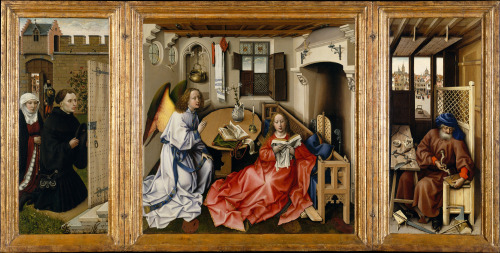 Robert Campin (Master of Flémalle), Mérode Altarpiece. c. 1425–30, Tempera and o