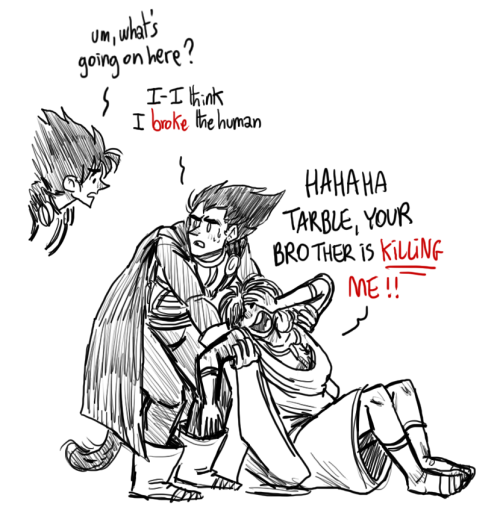 stupidoomdoodles:I did the “King and I” AU and I have no regretsAlso I enjoy drawing Tarble being an