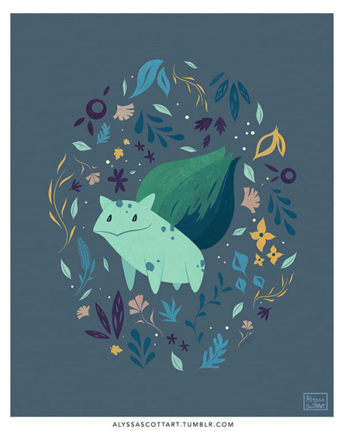 alyssascottart:Bulbasaur