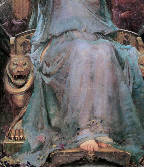 the-garden-of-delights: “Circe Offering the Cup to Odysseus” (1891) (detail) by John Wil