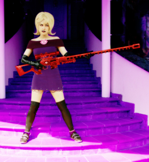 aranea-serket:  alinajames:  Roxy Lalonde - The Knitted DressCosplay by me, photographs by my sister, edited by me as well, obviously photoshop was involved.I love this outfit of Roxy! I think it’s my favourite. I tried to make the background look like