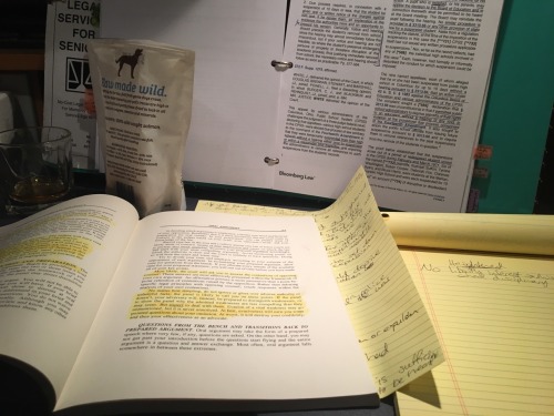 1egally-brunette:I call this, “Never gonna be a studyblr” featuring oral argument prep, 