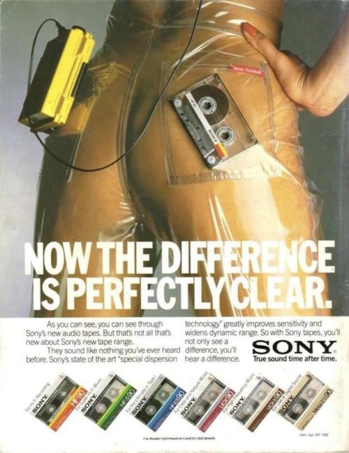 vintageadvertising:1980s Sony cassettes ad.