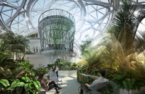 techinsider:
“ Amazon is building these weird but totally awesome treehouse orbs 🌐🌳 This is WAY better than the cubicle life.
This treehouse orb being built by Amazon in Seattle, Washington will house 800 people amidst 20,000 plants. The pentagonal...