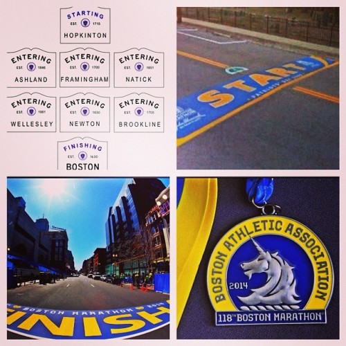 Start Strong , Finish Strong , #BostonStrong , thoughts and prayers to those effected by the events of last year , prayers and best wishes to those running this year #BostonMarathon #BostonStrong