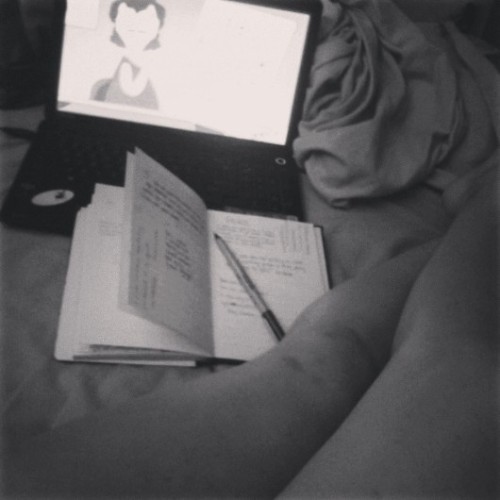 notthemoon:Bruised knees, journal, and Bob’s Burgers. Level 10 Homebody.