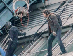 daughtersofthanos:  BTS of the Civil War set with Winter Soldier and Black Panther