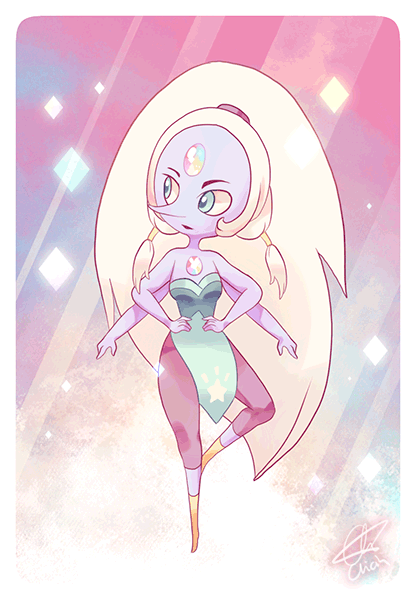 chicinlicin:  Anndd Opal…who I should have drawn ages ago >:| I’ll put her and Sugilite in a set once we see some more fusions~ Group | Garnet | Amethyst | Pearl | Steven | Rose | Sugilite