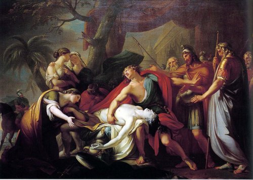 worldofmythology: Achilles Mourning Patroclus by Gavin Hamilton