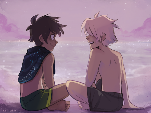 ikimaru:  belated summer Dirkjake pics I got around finishing only now rip they’re on vacation somewheree 