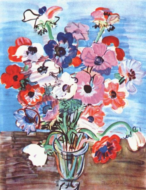 raoul-dufy:  Anemones, Raoul Dufyhttps://www.wikiart.org/en/raoul-dufy/anemones-1937