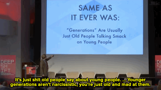 micdotcom:  Watch: Comedian Adam Conover just obliterated every stereotype about millennials in one presentation.  