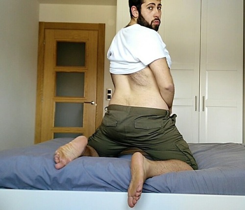 strippedguys2: Daniel 24 from Spain strips on his bed . You like it? Say what he should wear or wher