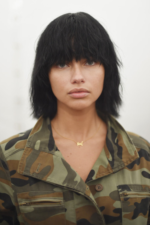 realmofthesenses:Adriana Lima prepares backstage at the Marc Jacobs fashion show during Mercedes-Benz Fashion Week Spring 2015