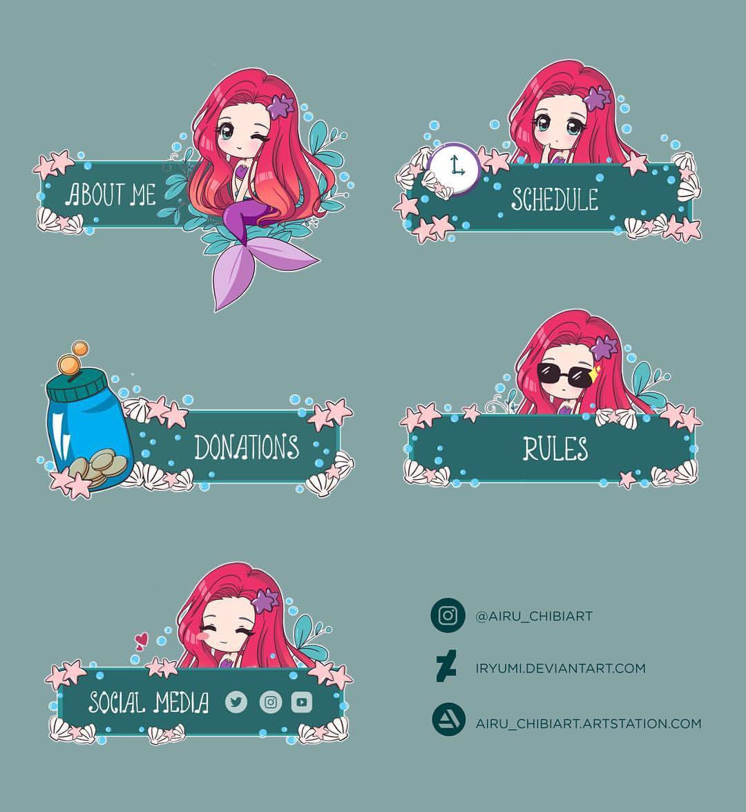 Anime Twitch Panels PNG Transparent Images Free Download | Vector Files |  Pngtree