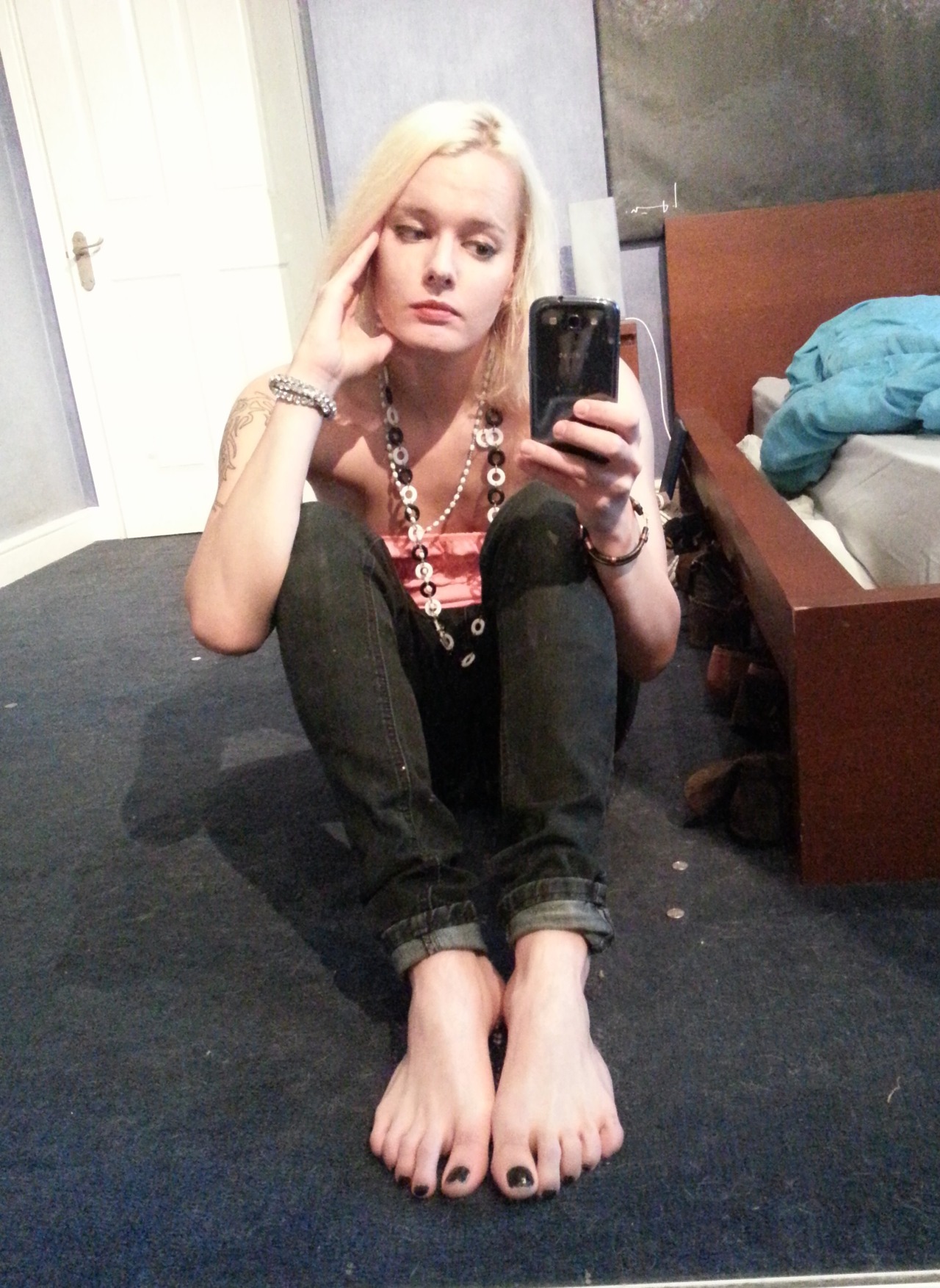 trapdragon:  I get quite a lot of messages asking to see my feet. So, erm, here ya