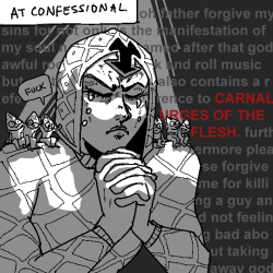 kuuhaiyu:  if anyone in the gang was a devout catholic i think it should be mista.
