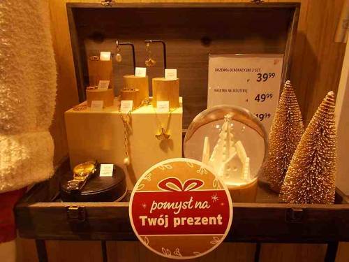 Some merchandise offered in the city Wroclaw, Poland during Christmas time.