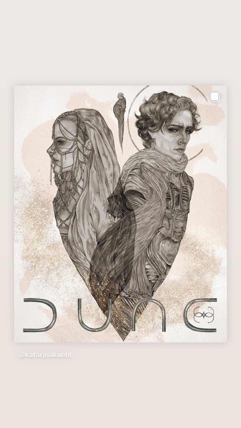 Love all the @dunemovie art. Thanks guys for having fun with this. Keep it coming  - Rebecca Ferguson via her IG stories