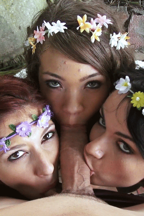 flower girls 3 vs 1 #BlowjobGifs porn pictures