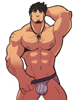 kukoisland:  Hot muscled dude 😍 
