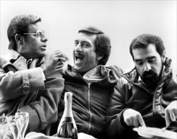 coolkidsofhistory:    Jerry Lewis, Robert De Niro and Martin Scorsese on the set of “The King of Comedy”, 1983  