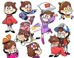 dragondeerjube:  short hair mabel &amp; gender swap !