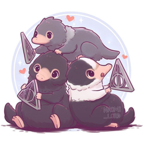 speakbeastypodcast: Have we fallen in love with the baby Nifflers? Just a smidge.(#FantasticFanArt b