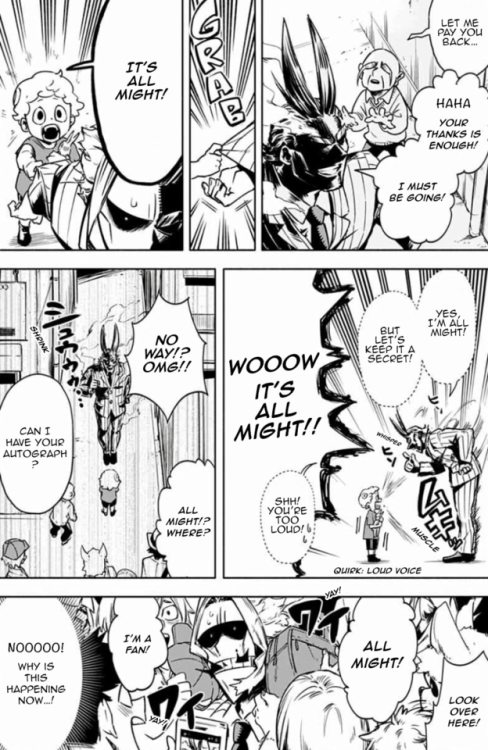  All Might is legit still saving people even though he’s powerless at this point. He was running lat