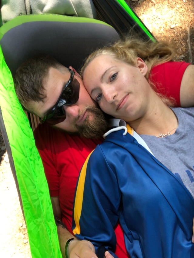 Slowed down at work and she’s busy at work so I’m missing her a bit …. took these when we went to Salt Creek and I enjoyed the fuck out of cuddling with her in my hammock! I even bought a selfie stick ( pos cheapo one) just for taking these