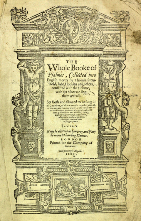 Decorative title page - Whole Booke of Psalmes..London 1607 