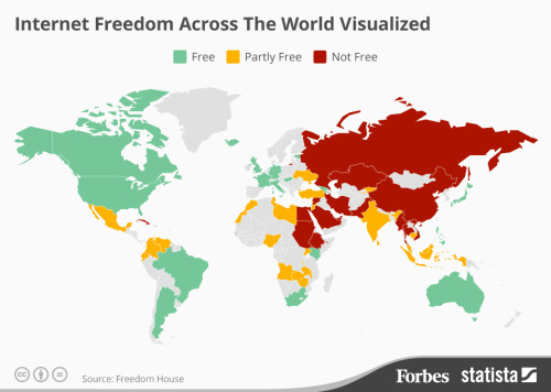 forbes: Internet Freedom Across The World Visualized [Infographic]Global internet freedom has declin