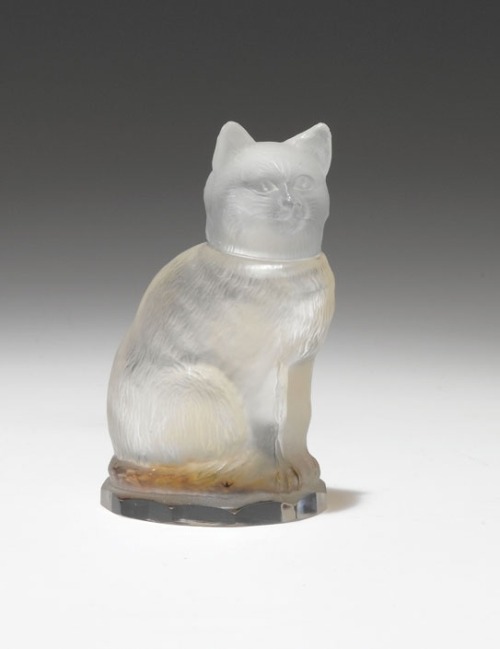 1920s Czechoslovakian Figural Cat Perfume Bottle