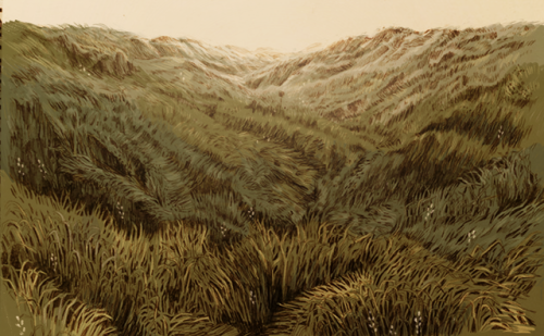camillebroutinmehu:J’ai dessiné de l’herbe. C’était un paysage dans une vidéo de Tom Rosenthal et j’