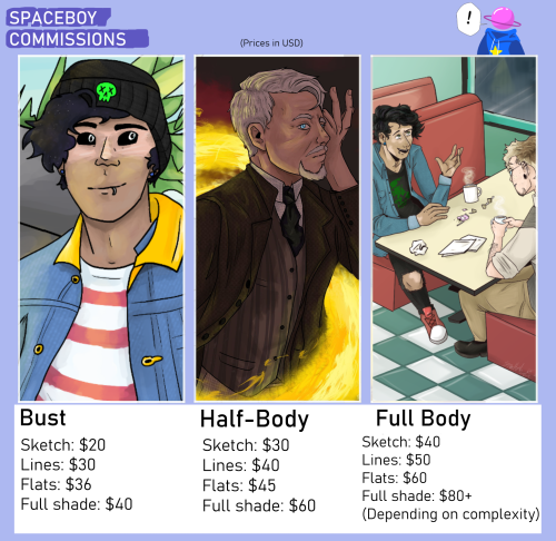 space-boy-art: space-boy-art:  Commissions are now open! (Google docs version of this information w 