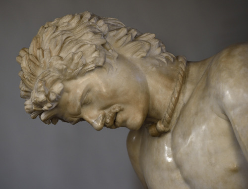 theancientwayoflife:~Dying Gaul (also known as “Galata Capitolino”). Medium: Marble Roman copy of the lost Hellenistic original of the 3rd century BCE. Provenance: Rome, Capitoline Museums, Palazzo Nuovo, Hall of the Gaul (Musei capitolini, Palazzo