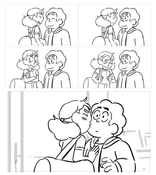steven + connie storyboards for steven universe the movie, connie drawn by kat morris & steven d