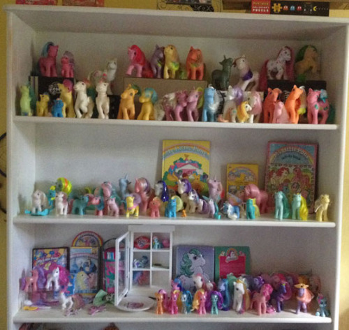 I decided to show off my collection again, as I had gotten some new ponies since I last showed it as