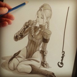 omar-dogan:  Cammy done in pencil, copix,