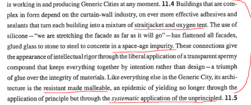 Excerpts (’Best of’) from Rem Koolhaas ‘The Generic City’ in S,M,L,XL (1995), Koolhaas and Bruce Mau