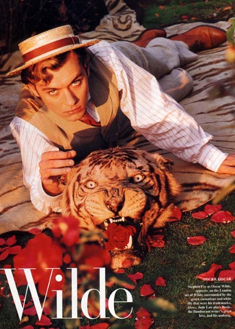 wordsfromwilde:We only just found this brilliantly ridiculous promo photo for Jude Law as Bosie Doug