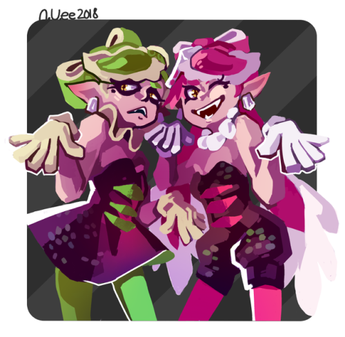 3n-vee: The Frillish SistersI decided that if Callie and Marie were pokemon gijinkas, they’d b