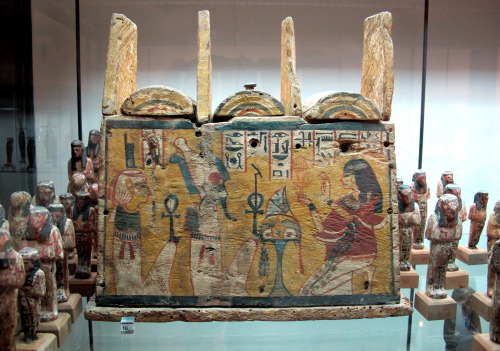 Painted ushabti box , 18th-19th dynasty