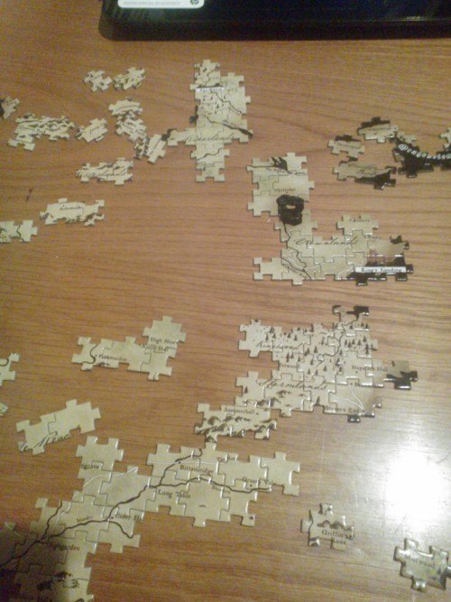 ileftmyheartinwesteros:  Four hours later and I’ve got most of the Reach(Highgarden) done and I’d say about halfway done with the Stormlands and KL    the-wandering-kind said: Where did you get this puzzle?! My husband would love it.  You can get