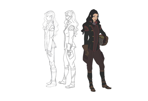 conceptartblog:  Asami Sato model sheets 