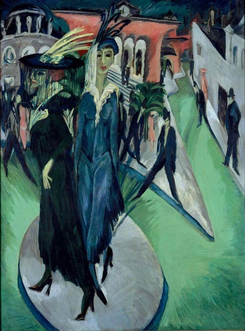 Three 1914 paintings by Ernst Ludwig Kirchner;“Potsdamer Platz” “Straßeszene&rdquo