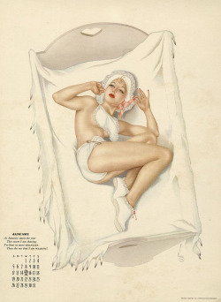 gmgallery:As January starts the year, This secret I am sharing: I’ve been in more triangles, Than the one that I am wearing!Alberto Vargas pin-up for January 1941 Esquire Calendarwww.stores.eBay.com/GrapefruitMoonGallery