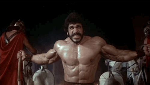 builddudebuild:aestheticsinmotion:Old-school aesthetics: Lou Ferrigno in “Hercules”