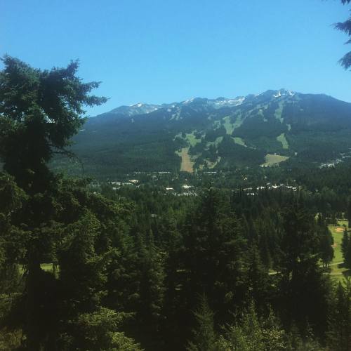 View for the day. #whistler #whistlervillage #blackcomb #summer #traveling